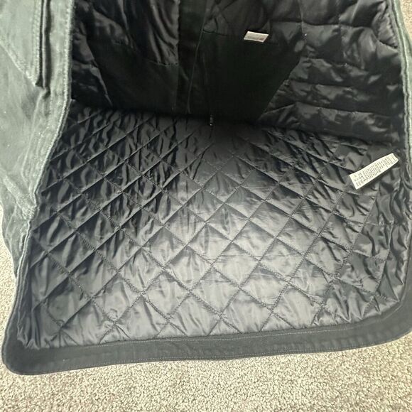 Carhartt Washed Duck Vest Mens 3XL Regular Black Full Zip Canvas Quilted Lined - Picture 6 of 9